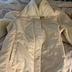 Bridge:off white Ralph Lauren jacket puffer with fleece arms